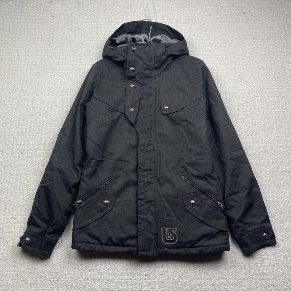 Y2K Burton Jacket Sz S Dryride Womens Dark Grey Snowboard Ski Winter Hooded Coat